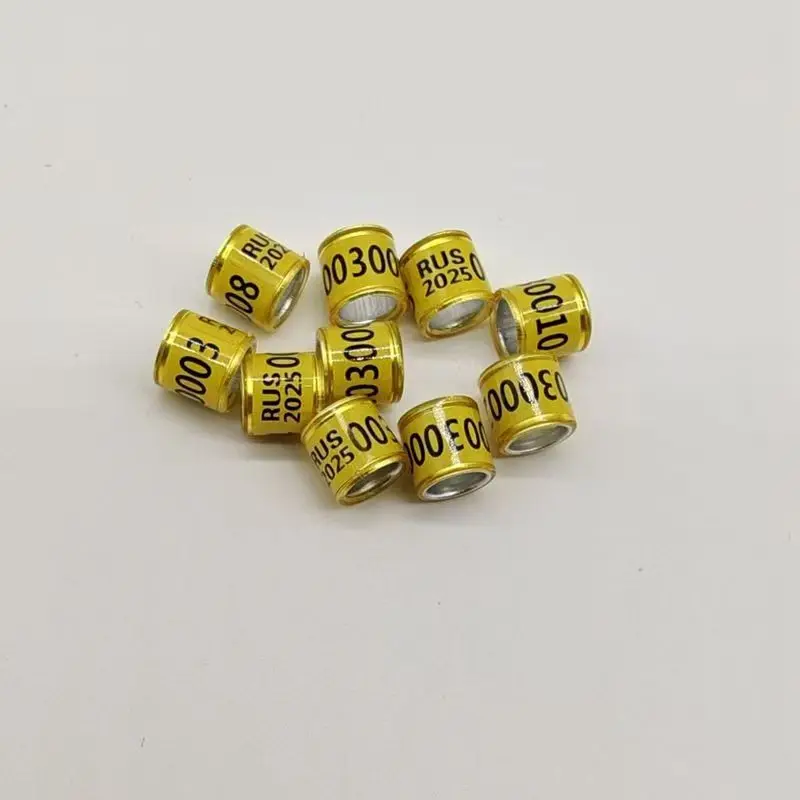 50Pcs 2025 8mm Pigeon Foot Ring Aluminum Plastic Material Bird Foot Ring with Numbers Multicolor Optional Bird Supplies - Image 3