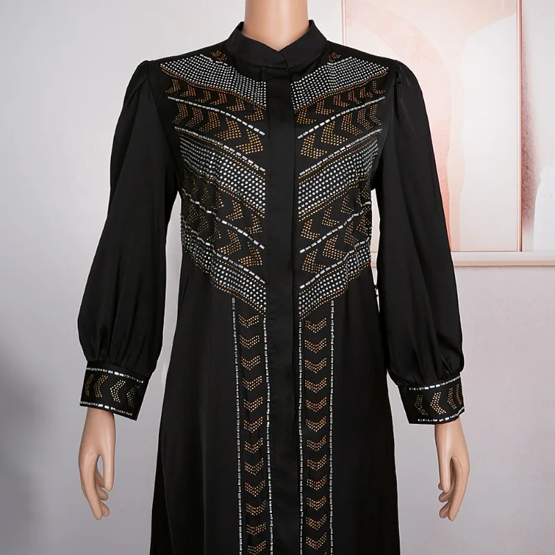 

Plus Size African Party Dresses for Women Dashiki Black Abayas Robe Ankara Turkey Outfits Gown Muslim Fashion Kaftan Maxi Dress