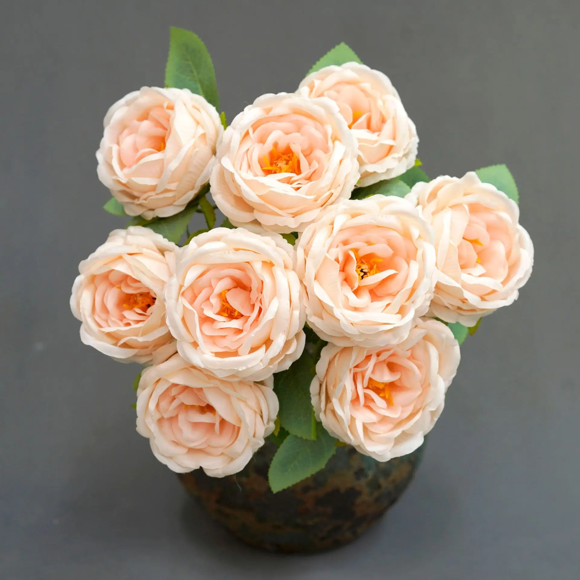 

Silk Simulation Flowers Austin Rose Bouquet Fake Flower Wedding Floral Restaurant Balcony Garden Decoration Artificial Roses