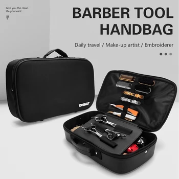 Borsa portaoggetti per attrezzi da barbiere per salone Borsa per forbici Custodia per trasporto di bellezza Scatola per trucco portatile Borsa per smistamento di prodotti per bellezza e capelli