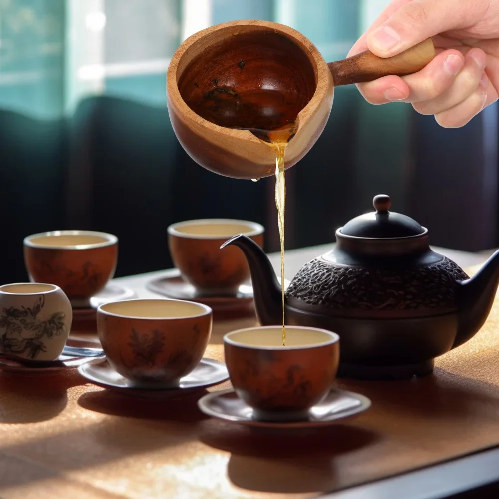 Description Picture 5 of itemWooden Water Ladle Japanese Style Bath Salt Scoop Water Dipper Hair Washing Water Cup Bathroom Scoop for Water Sauna Garden Tea