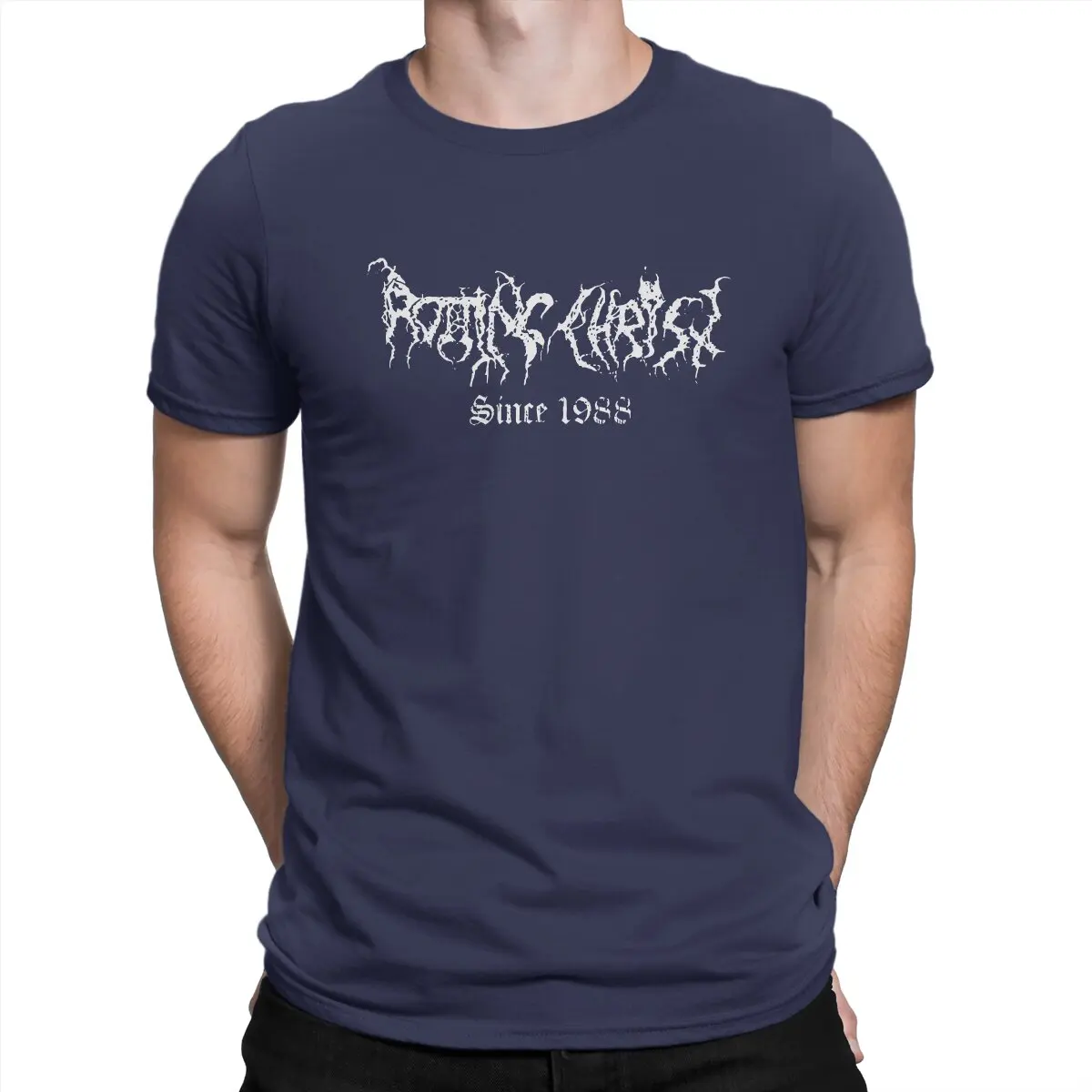 thumbnail image 1 of Camiseta especial con logo blanco de Cristo en la podredumbre, lo último para hombres y mujeres, 1 of 7