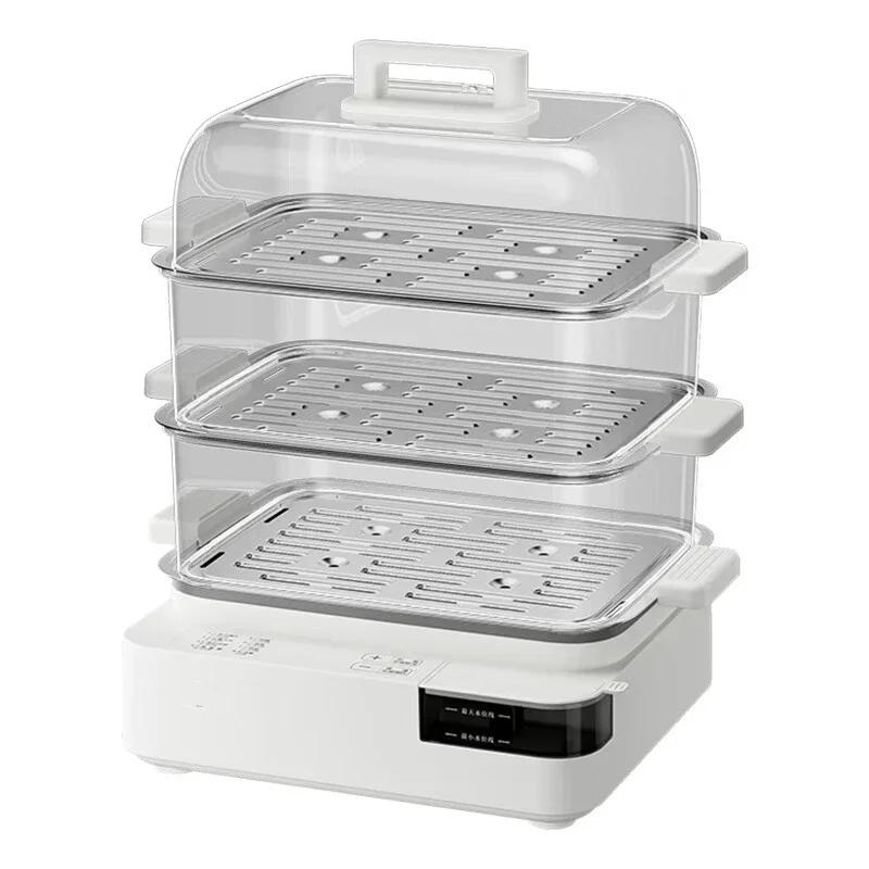 New Electric Steamer Household Small Multi-functional Steam Pot Three-layer 20L Large Capacity Steamed Fish