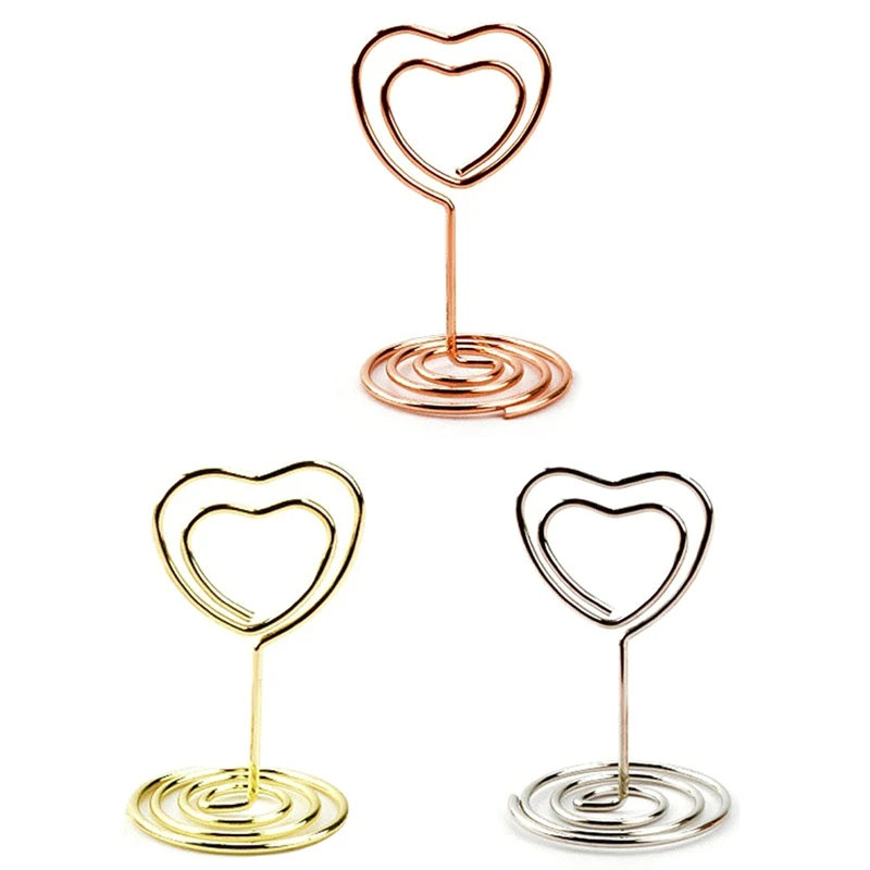 Promotion! Photo Clip Office Decoration Iron Message Card Desk Heart-Shaped Creative |