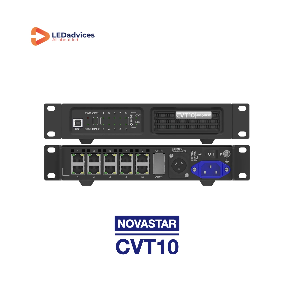 

NovaStar CVT10-S Fiber Converter Single-mode Optic Fiber 10km Transmission For Outdoor and Indoor LED Screen Video Wall Display