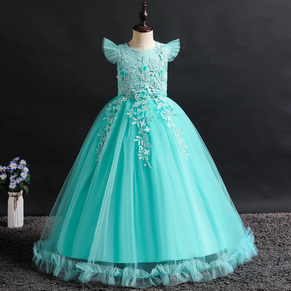 Youth Girls Holy Communion Dresses Age 6 8 To 10 13 14 Teenagers Elegant  Party Prom Luxury Birthday Long Tulle Blue Baby Clothes - AliExpress