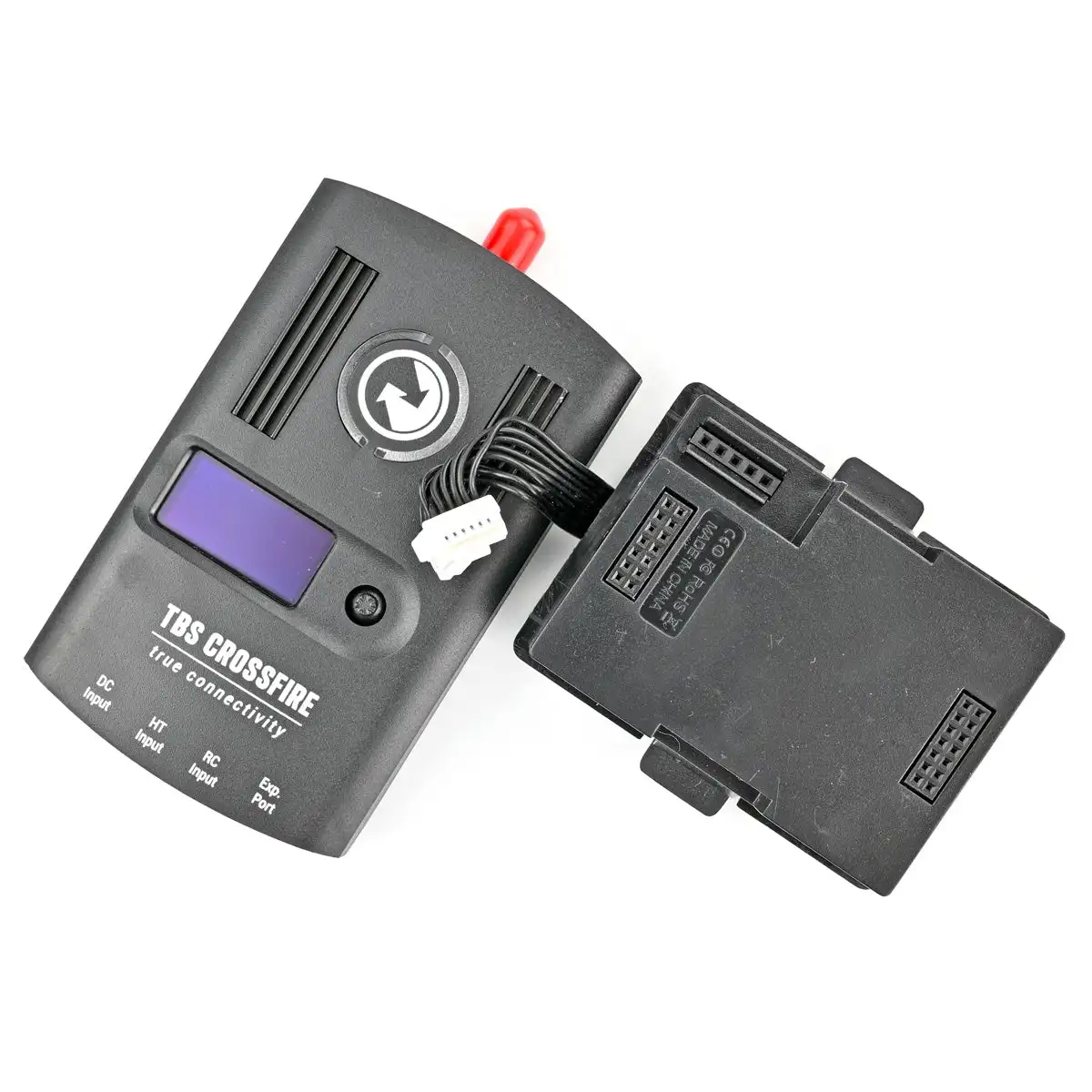 Boîtier de l'adaptateur TBS Crossfire JR, mise à jour et compatibilité longue portée 915/868MHz