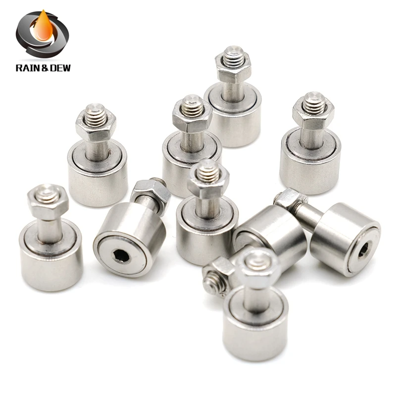 볼트 포함 스테인리스 스틸 니들 롤러 베어링, 팔로워 베어링, SUS304, KR16 CF6 캠, M6X16X28.2 mm, 1 개
