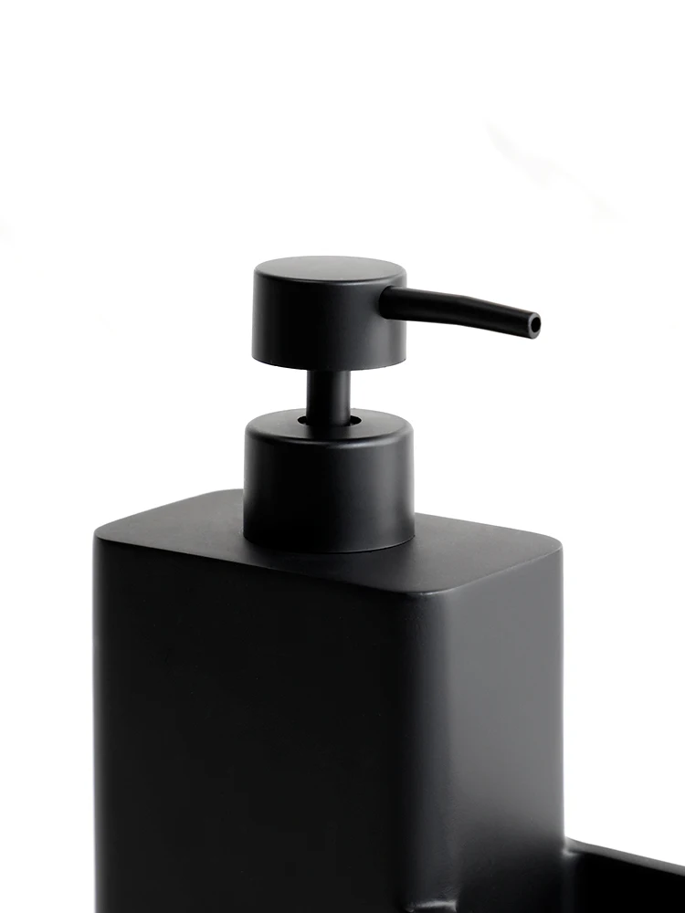 450ml 주방 접시 비누 디스펜서 스폰지 홀더, 접시 비누 디스펜서 펌프 병과 검은 욕실 액체 비누 디스펜서