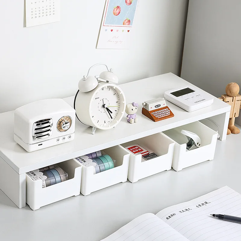Transparent Plastic Storage Box Drawer Type Can Sort Out Desktop Debris Assembly Pencil Case Can Stack Cosmetics Lip