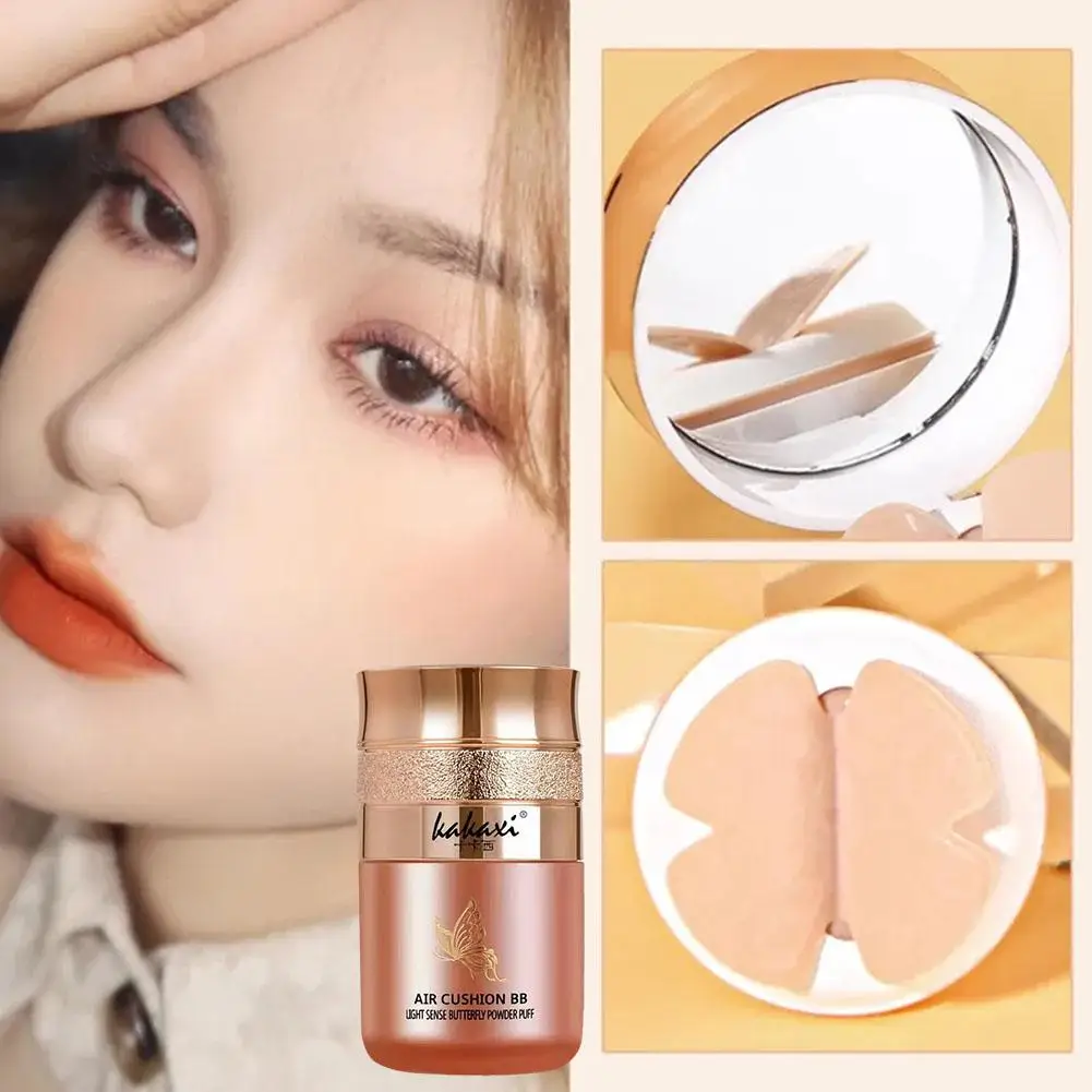 

Butterfly Puff Air Cushion BB CC Cream Isolation Natural Moisturizing Base Natural Control Concealer Makeup Breathable Oil I0V1