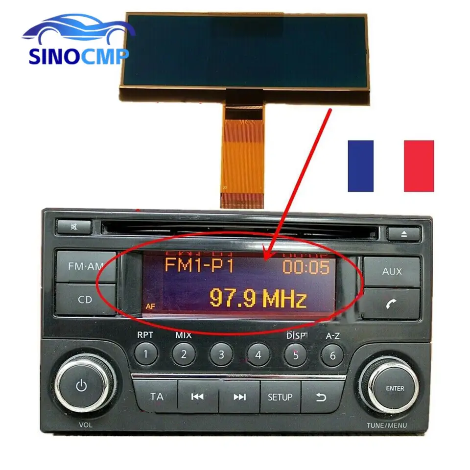 Radio LCD Display Für Nissan Qashqai, Juke, X-Trail - Ersatzbildschirm 28185BH30C