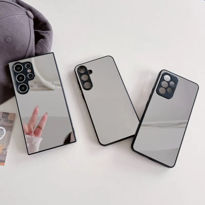 Sleek Black Mirror Phone Case Cover