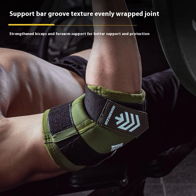 Adjustable Hook&loop Compression Elbow Brace Fitness Training Squat Equipment Bodybuilding Strength Lifting Elbow Sleeve