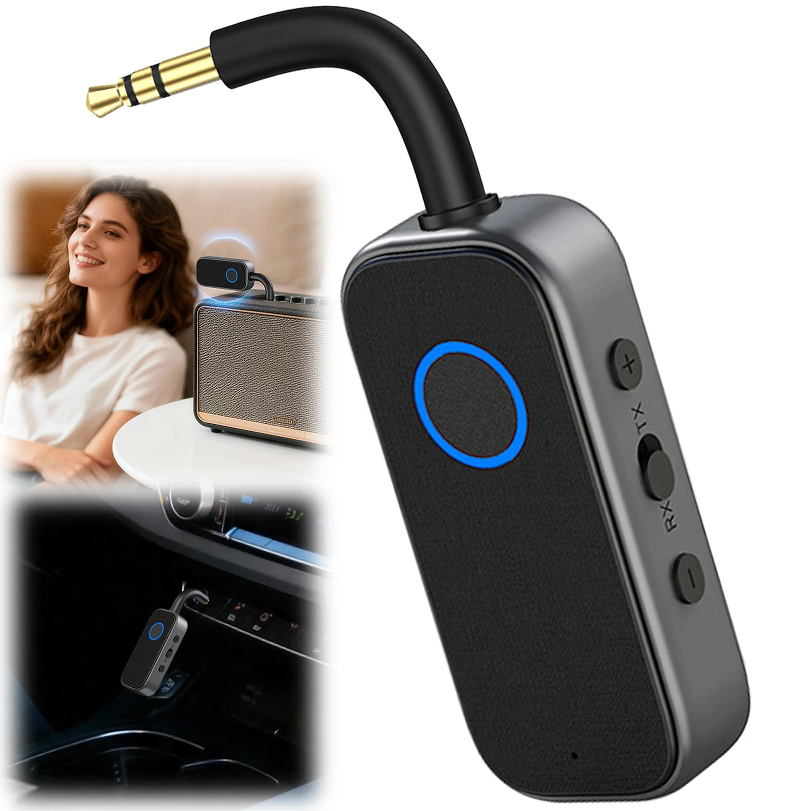 Rechargeable 3.5 mm Audio Transmitter and Receiver