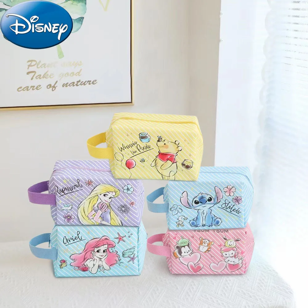 

Disney Series Cosmetic Bag Cartoon Frozen Princess Lilo & Stitch Mickey Mouse Cute Print Women's Portable Storage Bag Gifts