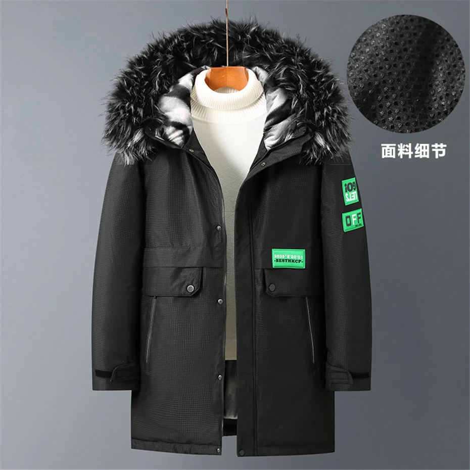 Winter Long Parkas Men Thick Fleece Jacket Coat Plus Size 10XL Fashion Casual Cargo Parkas Male Outerwear Big Size 10XL