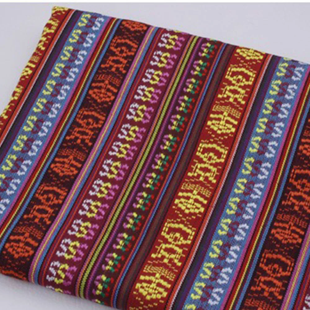Ethnic Style Cotton Linen Fabric Textile Patchwork For Bedding Cushion Children Clothing Curtains Sewing DIY Quilting Upholstery