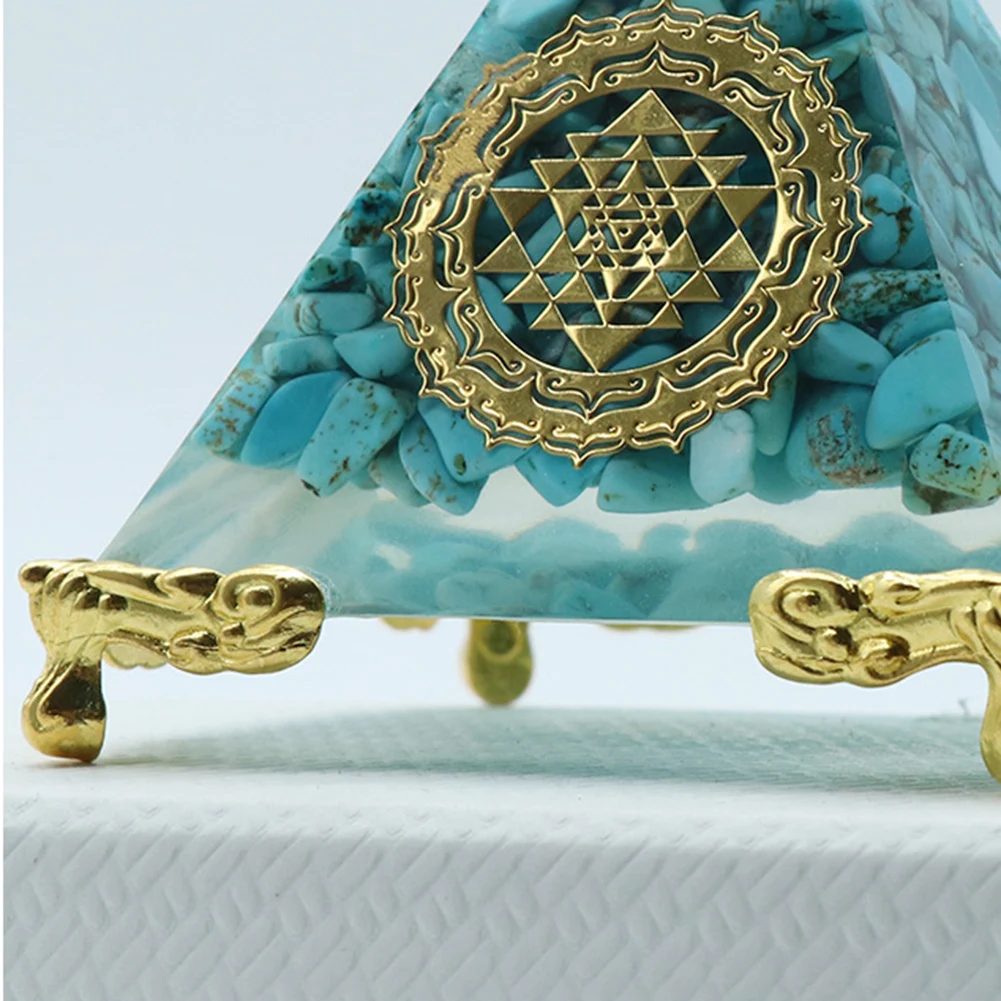 4Pcs Orgonite Pyramid Base Holder Stand Orgonite Pyramid Holder Decorative Craft Art Stands for Ogan Crystal Energy Tower