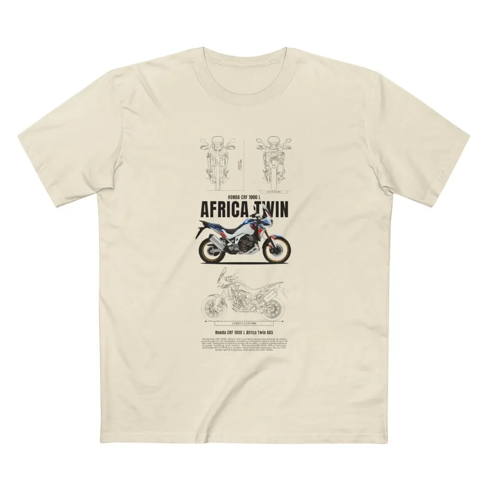 혼다 남성 및 여성 티셔츠 CRF 1000 L 아프리카 트윈 ABS 여름 코튼 반팔 셔츠 봄과 가을 오토바이 탑