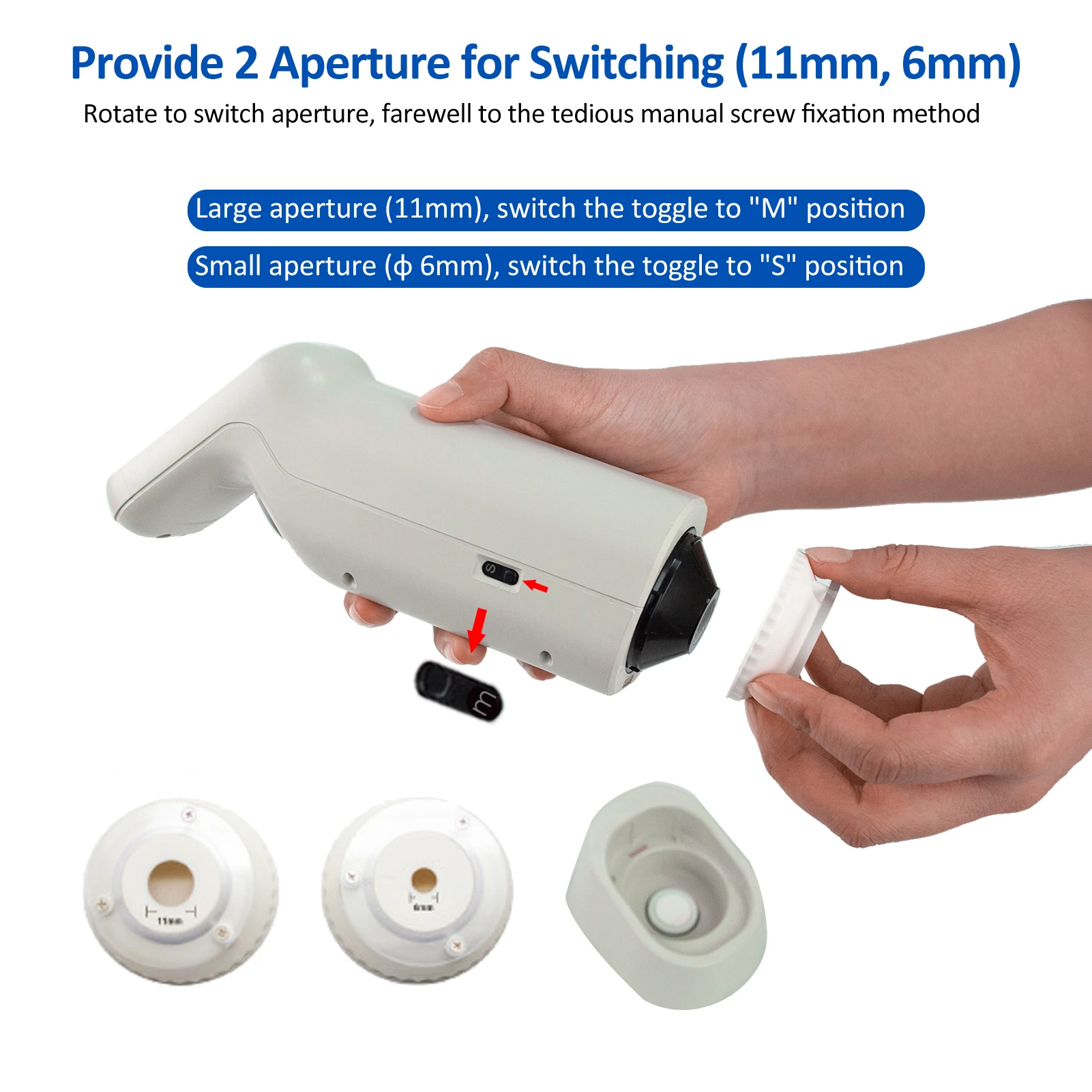색도계 분광 광도계 컬러 미터, 색상 차이 테스터, 색상 6mm 및 11mm 테스트 조리개, IPS 터치 스크린