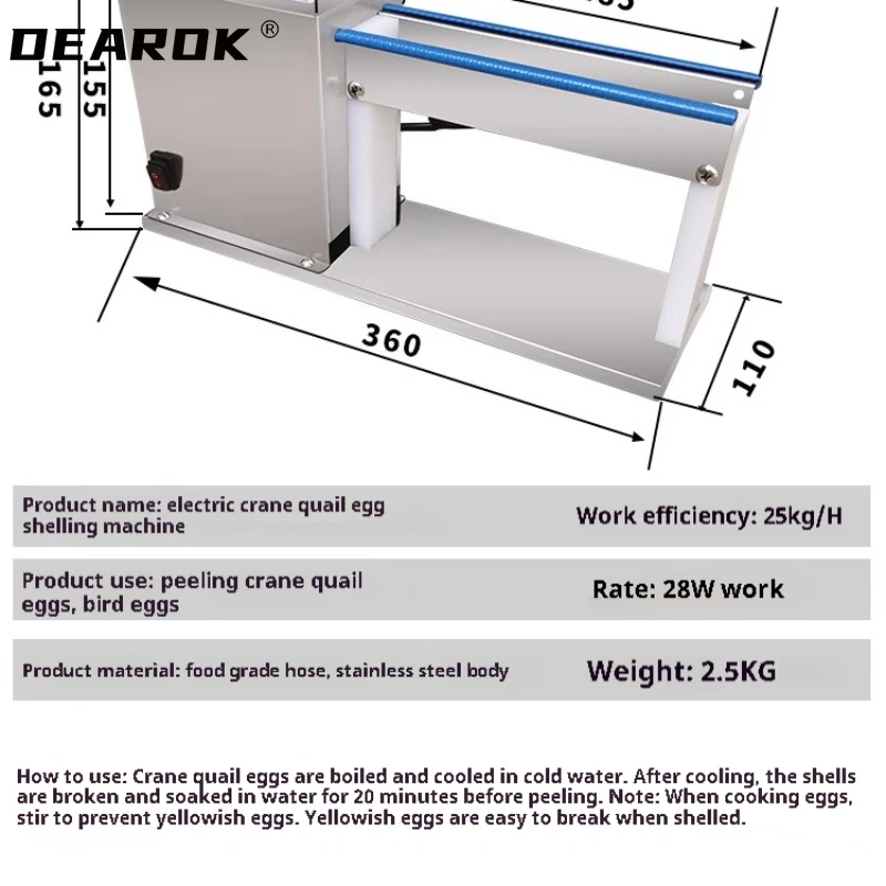 Semi-automatic Quail Eggs Peeler Egg Huller Commercial Electric Peelers Quail Egg Sheller Peeling Machine pelador de papas 3