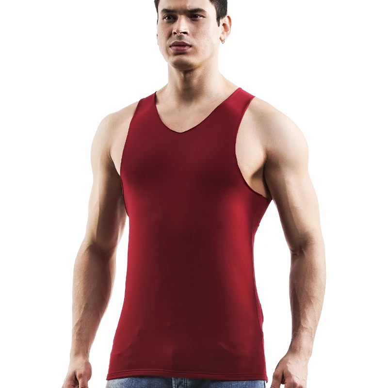 Men's Thermal Vest Seamless Autumn and Winter Velvet Thickeneded Slim Large Size Bottoming Shirt Intimates Vest Trbottomy