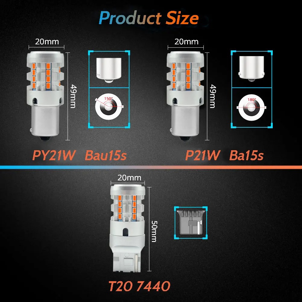 7440 LED ĵ  ڹ ο  ,  ÷ , ڵ LED  õ, BAU15S PY21W BA15s P21W 1156, T20, 2 