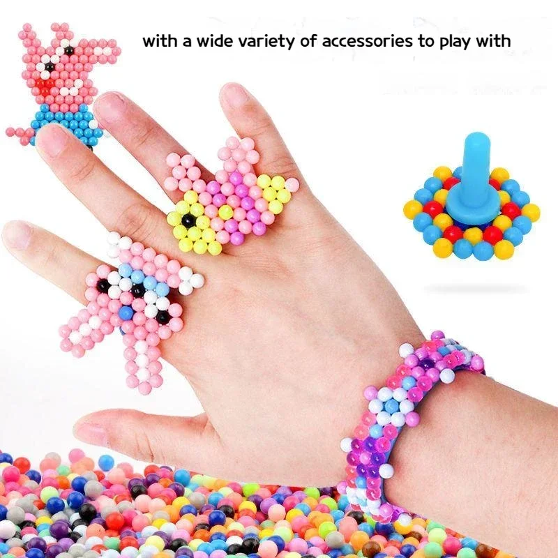 Magic Water Sticky Beads Toy Set fai da te fatti a mano per bambini Water Spray Magic Crystal Beads Puzzle Craft kit giocattoli educativi per bambini