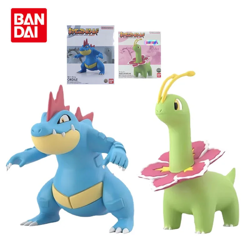 

Bandai Original PB Shokugan Pokemon Scale World Anime Figure Meganium Feraligatr Action Figure Toys For Boys Girls Kids Gifts