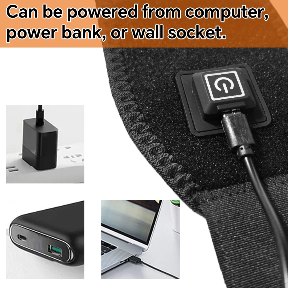 Electric Heated Wrist Brace for Men Women, Hand Heating Pad with 3 Heat Levels for Hands, Ankles, Elbow Muscle and Joint Relief