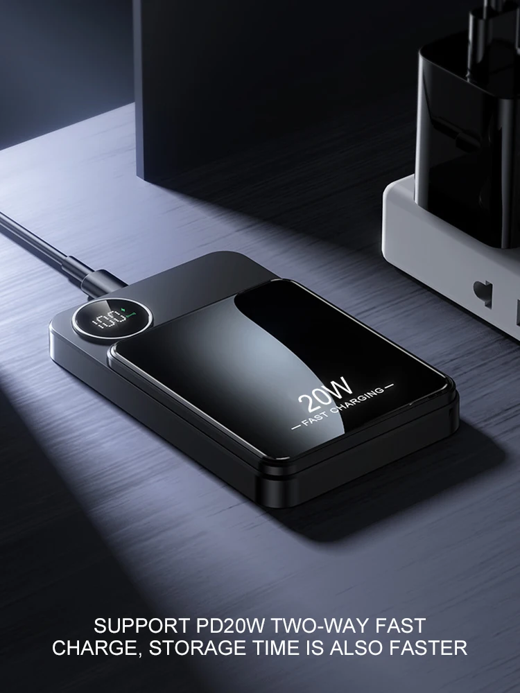 Mobile power bank for Macsafe Powerbank Wireless Charging Magnetic Ultra-Large Capacity 10000mah for iPhone 14, 13, 12 ,11