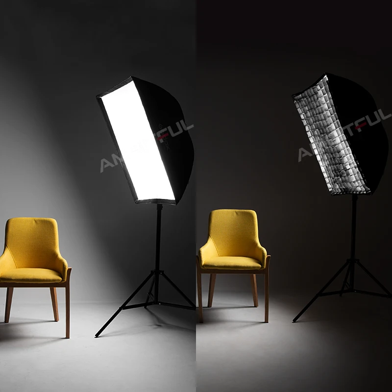 Godox 80x120cm 70x100cm 50x70cm 60x90cm 휴대용 직사각형 우산 보웬스 마운트 소프트박스 + 스튜디오 플래시용 캐리백