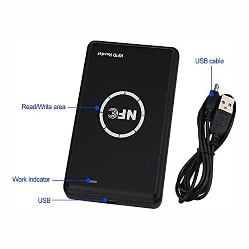 Smart Access Control Card Copier, RFID Reader Writer, 125KHz Card Duplicator, 13.56MHz Encrypted Card Decoder, NFC Tag 2