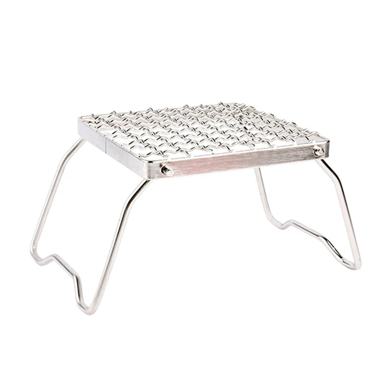 

3PCS Outdoor Stainless Steel Stove Head Bracket Grate Stove Stand Pot Rack Grid Grill Rack Grill Net