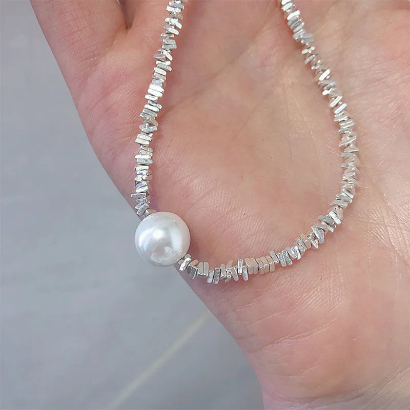 2023 P  opular Silver Colour Sparkling Clavicle Chain Choker Necklace Collar For Women Fine Jewelry Wedding Party Birthday Gift