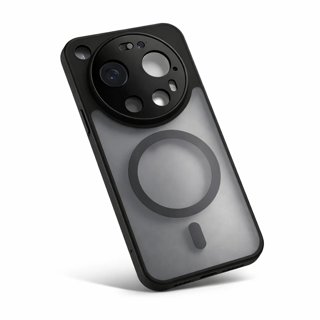 Deluxe Armor-Style Frosted Magnetic Back Cover with Wireless Charging Capability