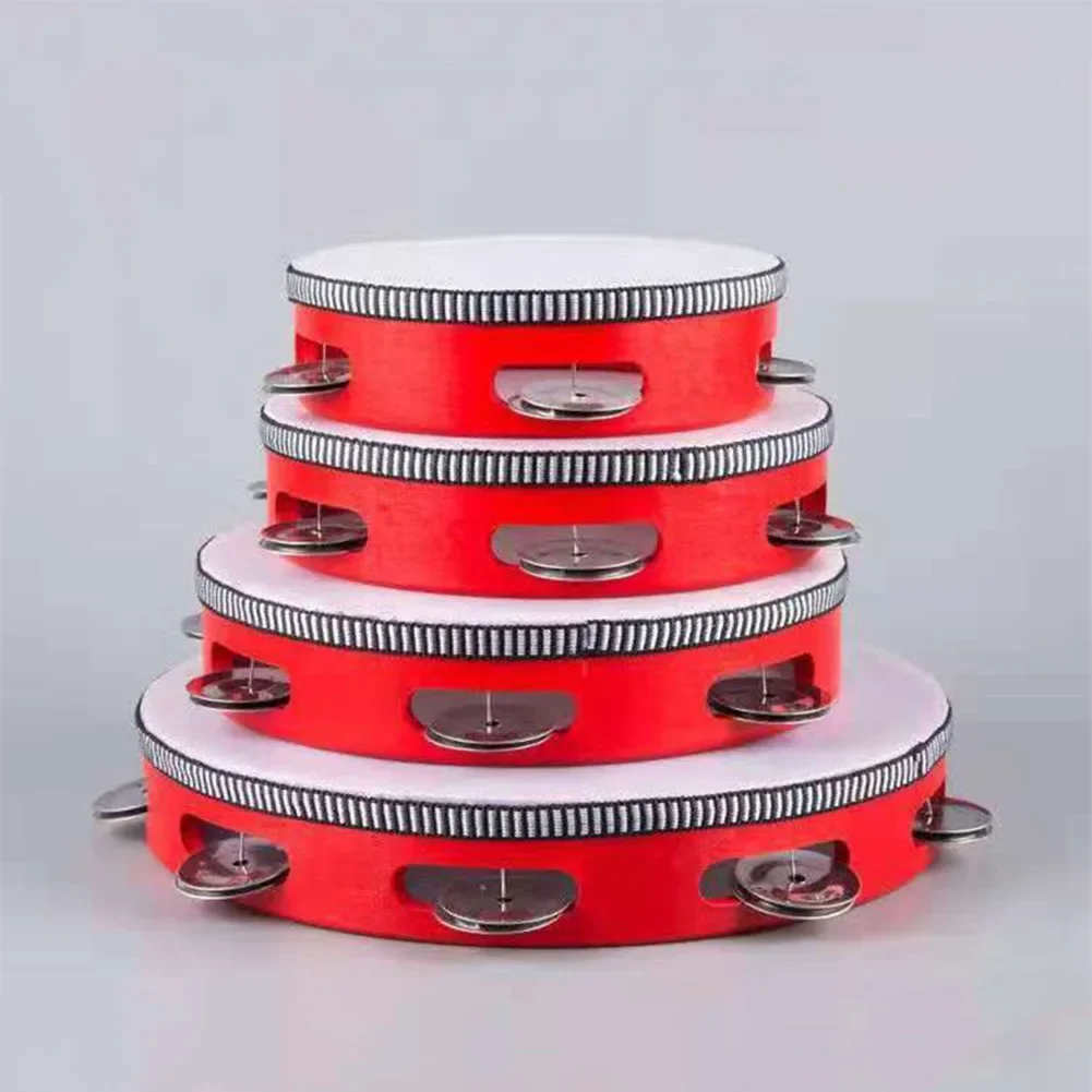 Musical Instruments 4in 6in 8in 10in Tambourine Hand Drums Toys for KTV Party Children Educational