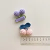 1 Pcs Cute 3D Cherry Hair pin Girl Kawaii Handmade Crochet Barrettes Girl Wool Knitting Headwear Women Hair Accessories 6