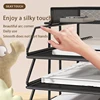 Laminated stackable tray desk organizer and desk holder for paper letter accessories Black, suitable for office and home school 5
