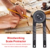 Pro Woodworking Scale Protractor with Marking Pencil ABS Accurate Carpenter Angle Finder Plumber Measuring Meter 4