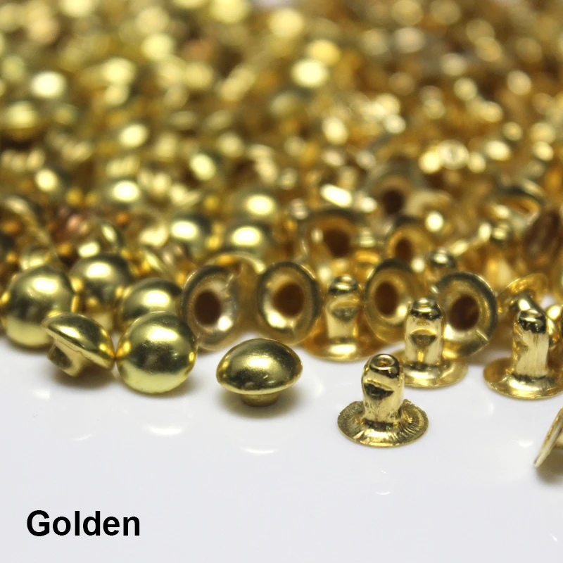 Metal Rivets Belt Strap Rivets Metal Studs Leather Rivets 100sets 4 Colors Metal Dome Cap Rivets Studs Round Rivet for Leather Craft Bag Belt Clothing Garment Shoes Collar Parts