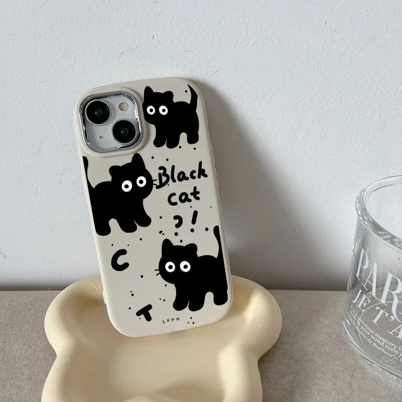 Adorable Black Cat Protective Phone Case