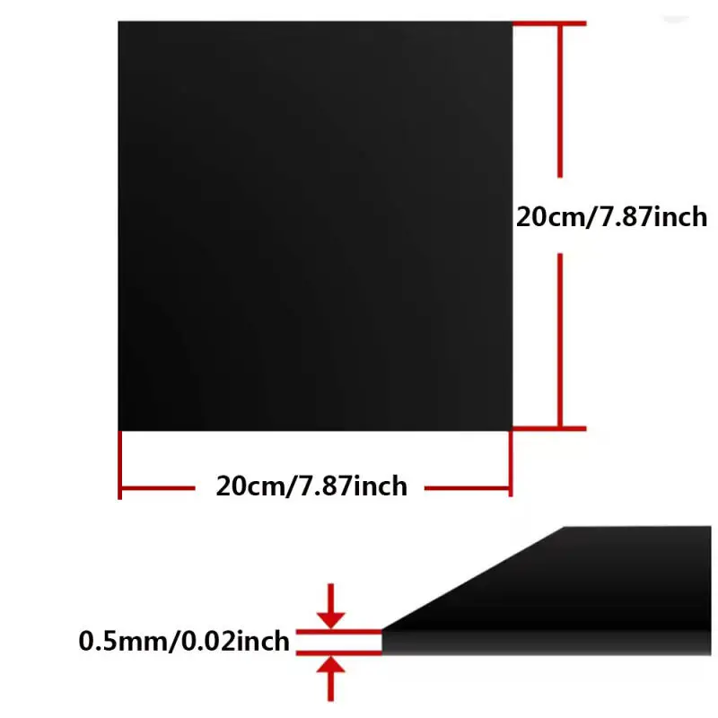 1-5pcs black abs plastic plate model sheet DIY model material parts thickness 0.5mm-5mm