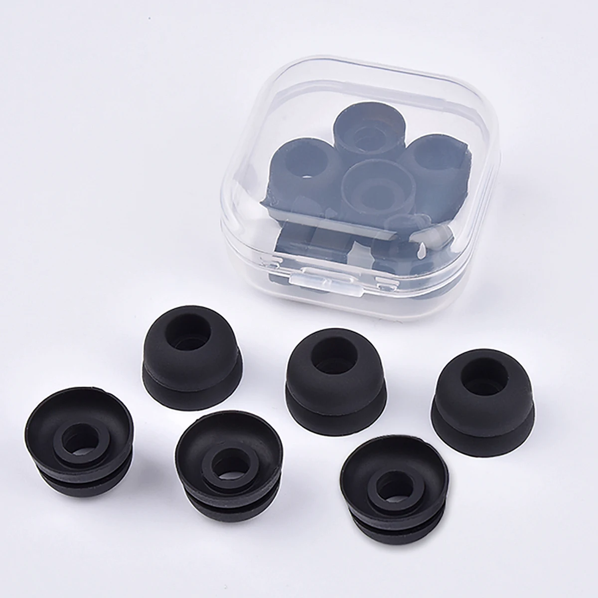 6Pcs Silicone Ear Tips for ONE More EVO Earbuds Eartips for KZ ZAS IEM/1More EVO/SONY WF-1000XM4 TWS Tips Anti-Slip Avoid Fall