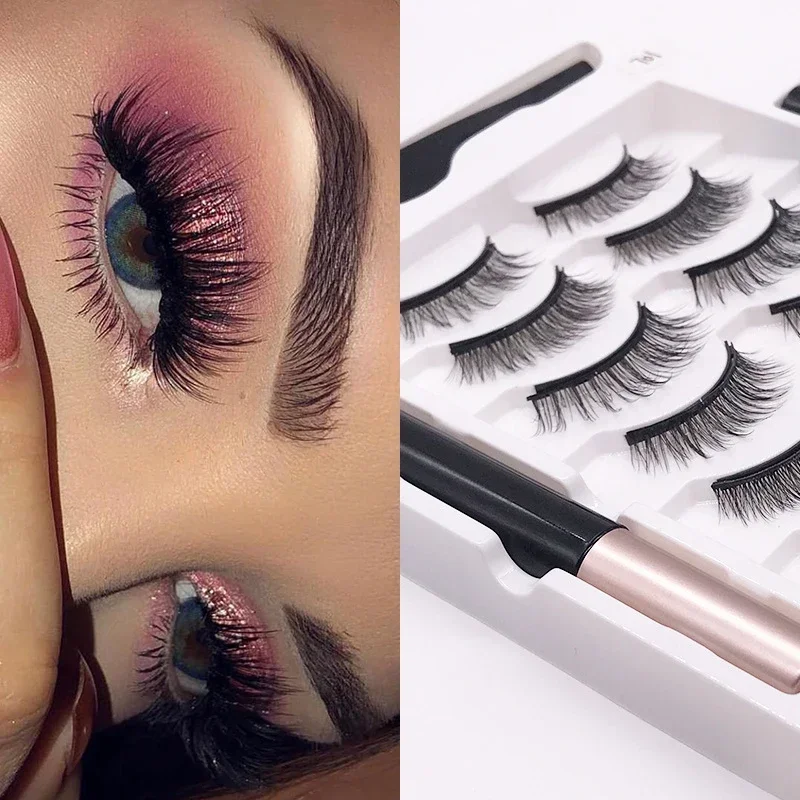 Fake Eyelashes Magnetic Eyelashes Set 5/7/10 Pair Natural Cilia