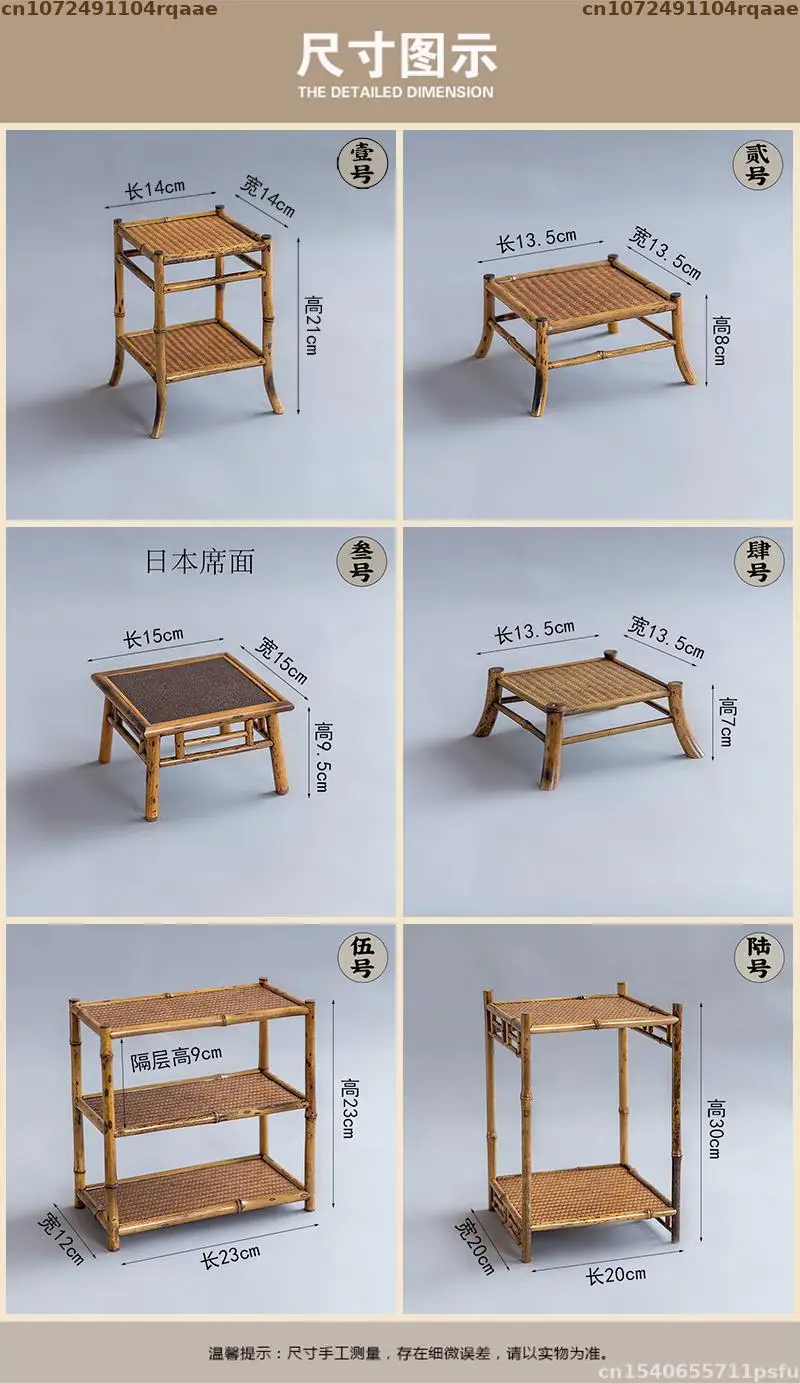 Description Picture 4 of itemPremium Miniature Tea Ceremony Tea Bamboo Rack Figurine Vase Storage Holder Display Stand Decorative Shelf Home Kitchen Decor