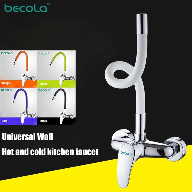 Becola Hot & Cold Wall Faucets ก๊อกน้ําอ่างล้างจานก๊อกน้ําสองหลุม Universal หมุนทองแดงก๊อกน้ําอ่างล้างหน้าอ่างล้างหน้าก๊อกน้ํา 3 Becola Hot & Cold Wall Faucets ก๊อกน้ําอ่างล้างจานก๊อกน้ําสองหลุม Universal หมุนทองแดงก๊อกน้ําอ่างล้างหน้าอ่างล้างหน้าก๊อกน้ํา 3