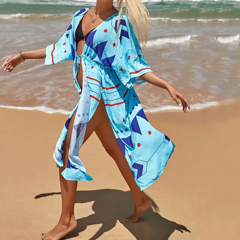 Beach Dress Sarong Cover-Up Swimwear Bobe De Plage Pareo Beach Cape Tunic Bathing Suit Cover Ups Saida De Praia Bikini Cover Up