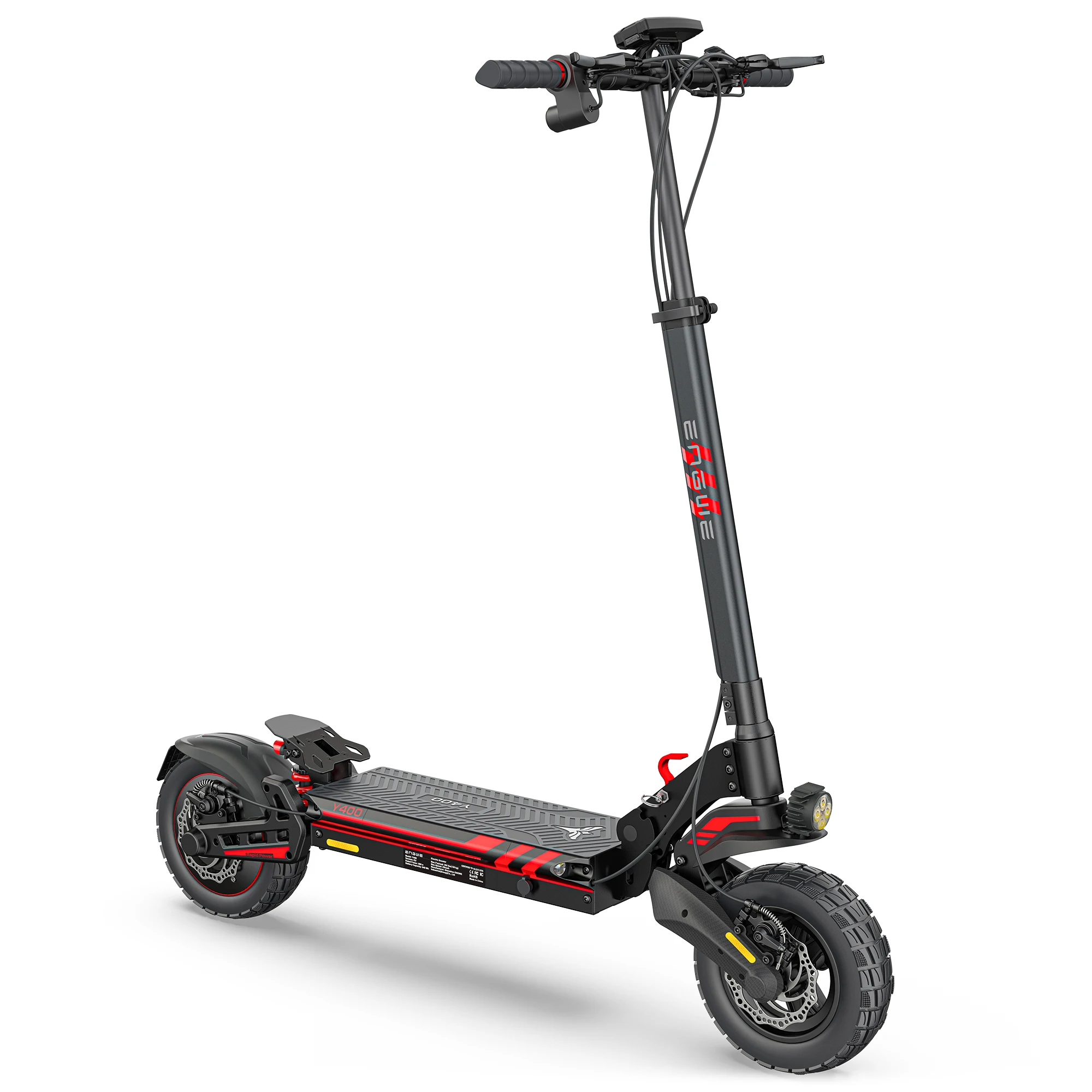 Monopattino Elettrico ENGWE Y400, Batteria da 648Wh, Motore da 500W, Autonomia di 50KM, Pneumatici Fat da 10*2.75 Pollici, E-Scooter Impermeabile IPX5 - immagine 3